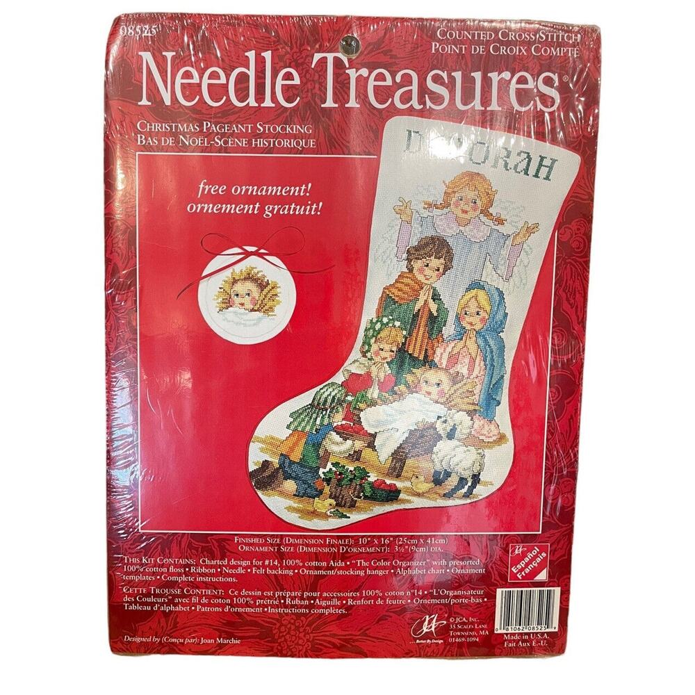 NEW Needle Treasures Cross Stitch Christmas Pageant Nativity Stocking Kit 16"